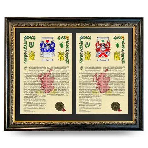 Double Armorial History Framed - Heirloom