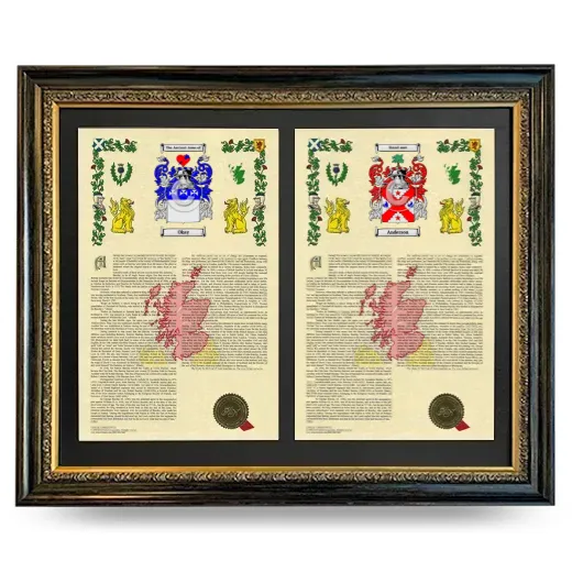 Double Armorial History Framed - Heirloom