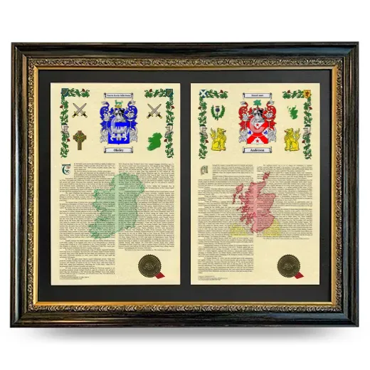 Double Armorial History Framed - Heirloom