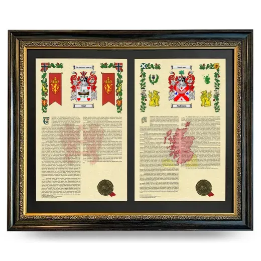 Double Armorial History Framed - Heirloom