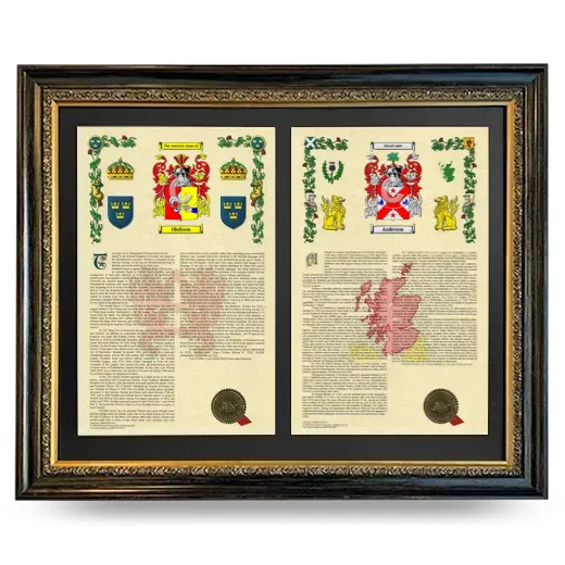Double Armorial History Framed - Heirloom