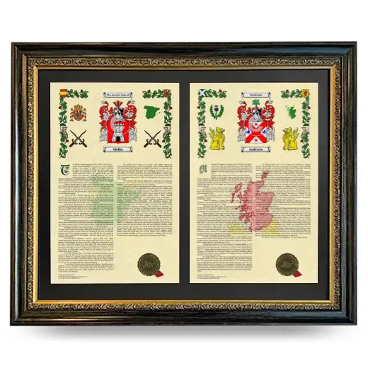 Double Armorial History Framed - Heirloom