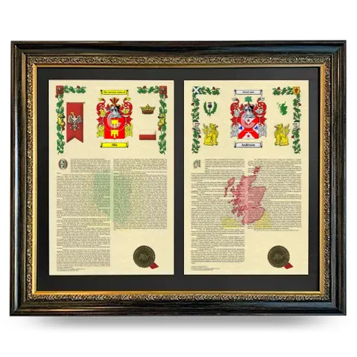 Double Armorial History Framed - Heirloom