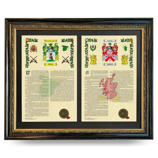 Double Armorial History Framed - Heirloom