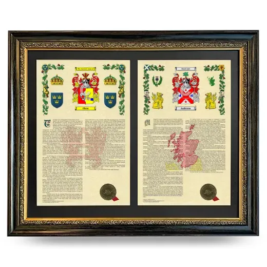 Double Armorial History Framed - Heirloom