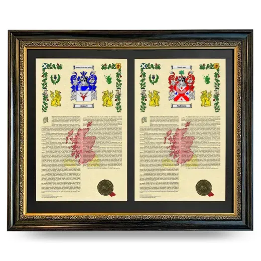 Double Armorial History Framed - Heirloom