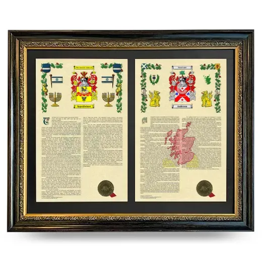 Double Armorial History Framed - Heirloom