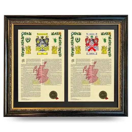 Double Armorial History Framed - Heirloom