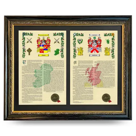 Double Armorial History Framed - Heirloom