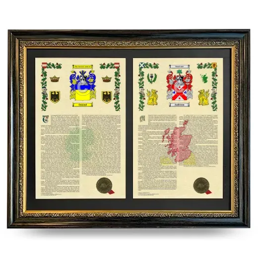 Double Armorial History Framed - Heirloom