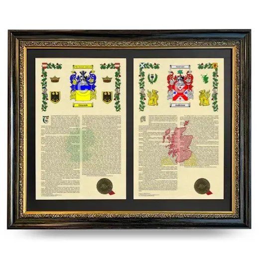 Double Armorial History Framed - Heirloom