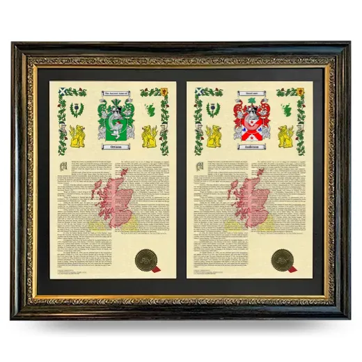 Double Armorial History Framed - Heirloom