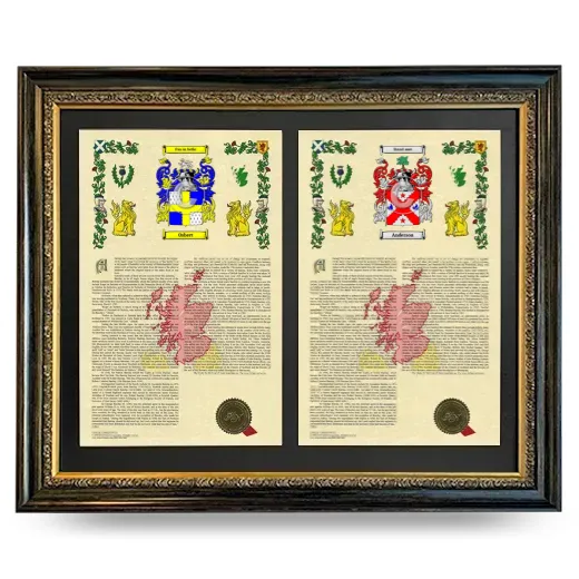 Double Armorial History Framed - Heirloom