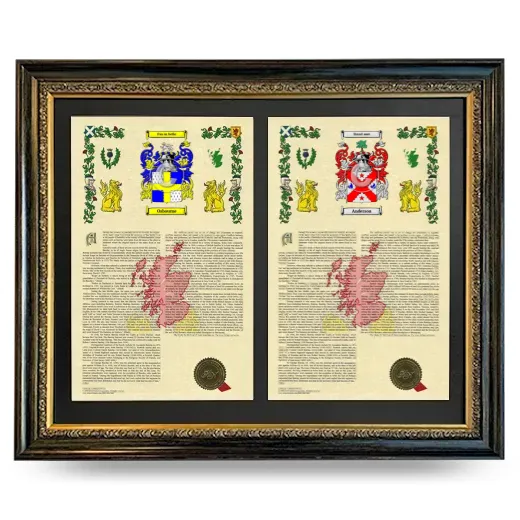 Double Armorial History Framed - Heirloom