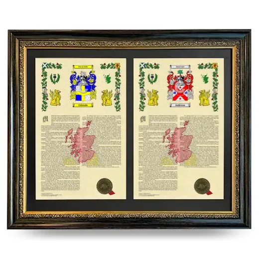 Double Armorial History Framed - Heirloom