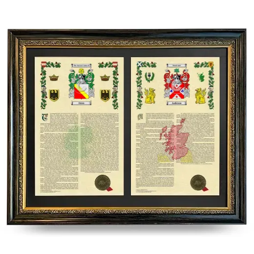 Double Armorial History Framed - Heirloom