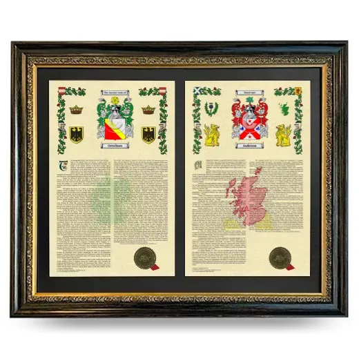 Double Armorial History Framed - Heirloom
