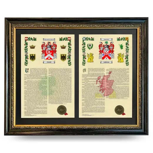 Double Armorial History Framed - Heirloom
