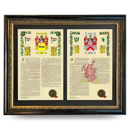 Double Armorial History Framed - Heirloom