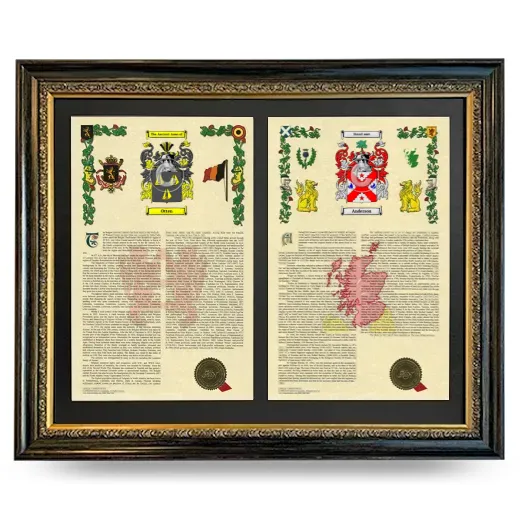 Double Armorial History Framed - Heirloom