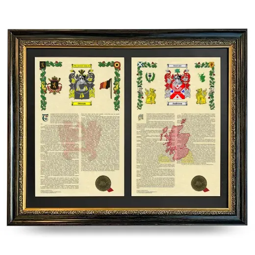 Double Armorial History Framed - Heirloom