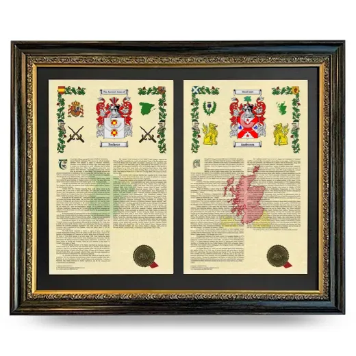 Double Armorial History Framed - Heirloom