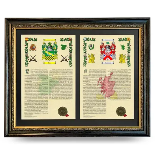 Double Armorial History Framed - Heirloom
