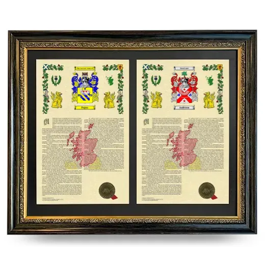 Double Armorial History Framed - Heirloom