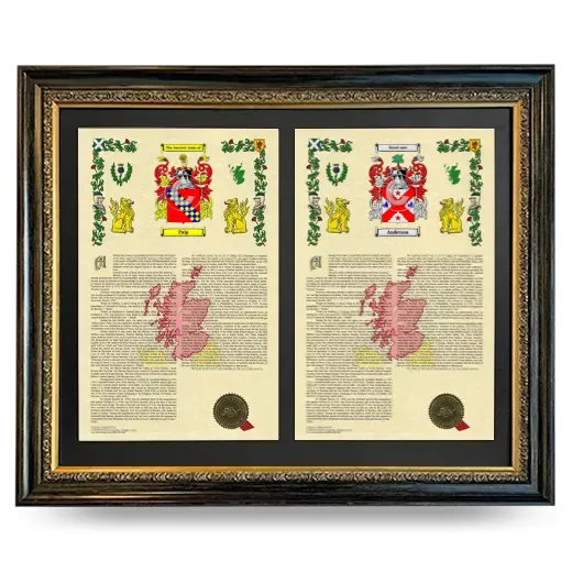 Double Armorial History Framed - Heirloom