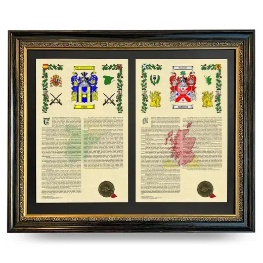 Double Armorial History Framed - Heirloom