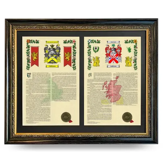 Double Armorial History Framed - Heirloom