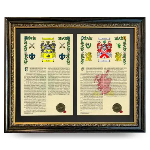 Double Armorial History Framed - Heirloom