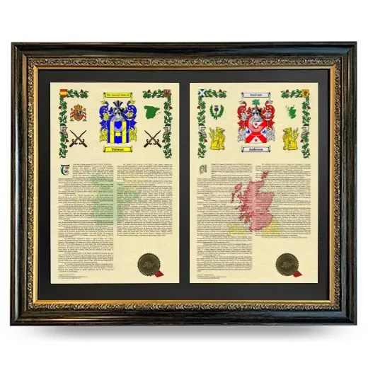 Double Armorial History Framed - Heirloom