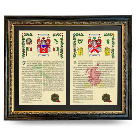 Double Armorial History Framed - Heirloom