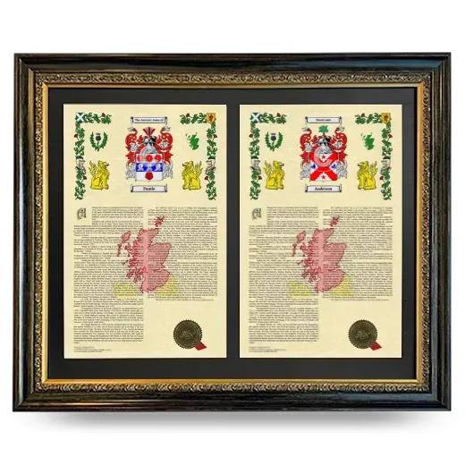 Double Armorial History Framed - Heirloom