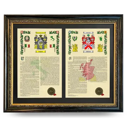 Double Armorial History Framed - Heirloom
