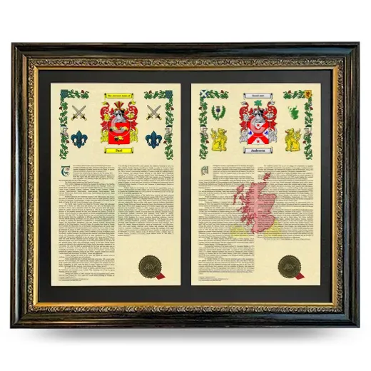 Double Armorial History Framed - Heirloom