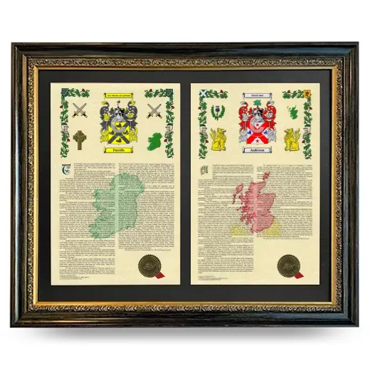 Double Armorial History Framed - Heirloom