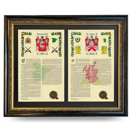 Double Armorial History Framed - Heirloom
