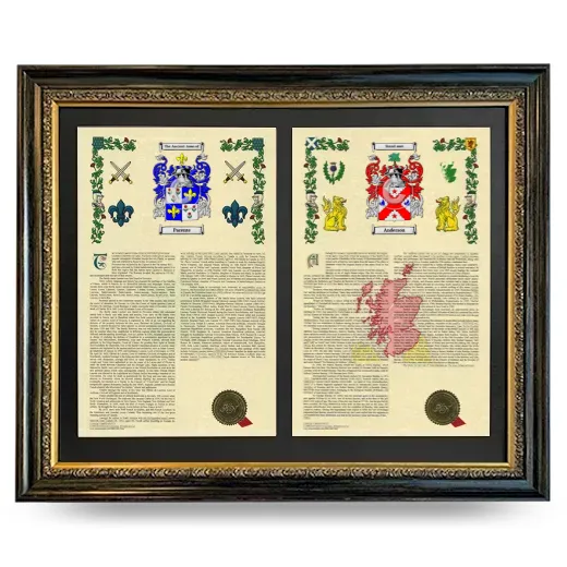 Double Armorial History Framed - Heirloom