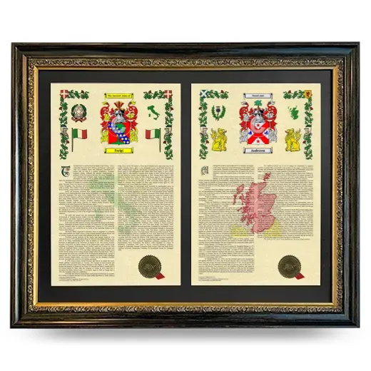 Double Armorial History Framed - Heirloom