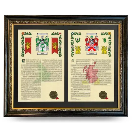 Double Armorial History Framed - Heirloom