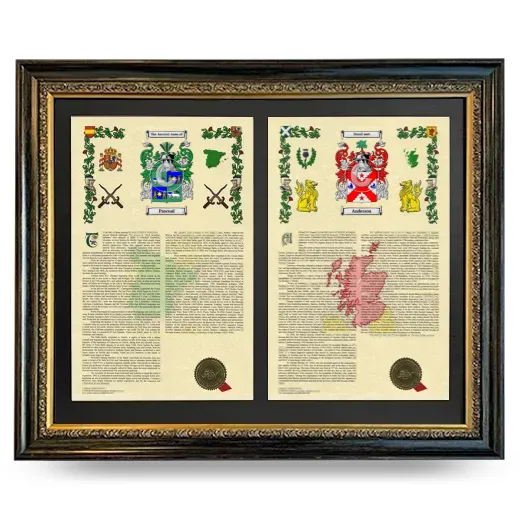 Double Armorial History Framed - Heirloom
