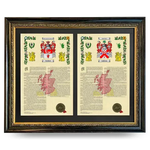 Double Armorial History Framed - Heirloom