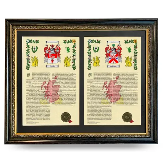 Double Armorial History Framed - Heirloom