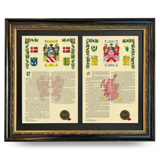 Double Armorial History Framed - Heirloom