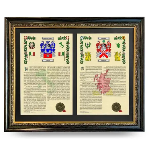 Double Armorial History Framed - Heirloom