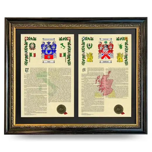 Double Armorial History Framed - Heirloom