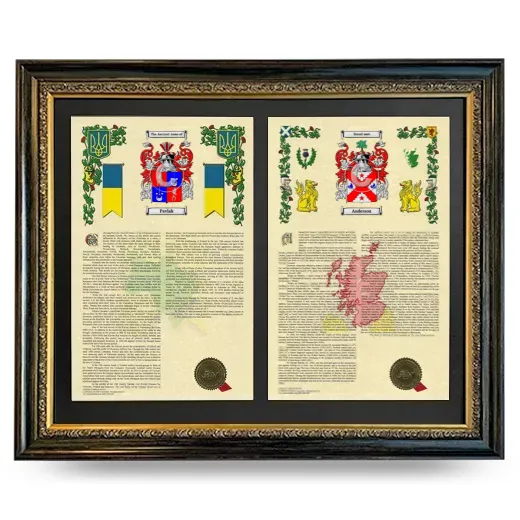 Double Armorial History Framed - Heirloom