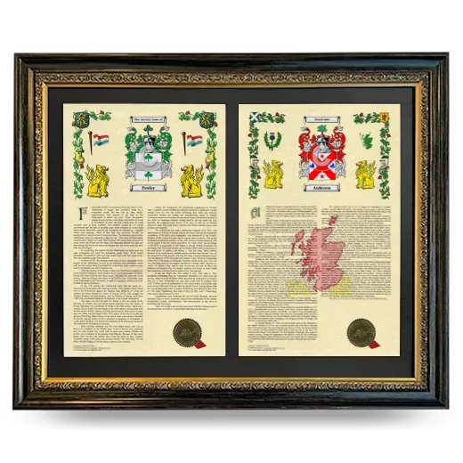 Double Armorial History Framed - Heirloom